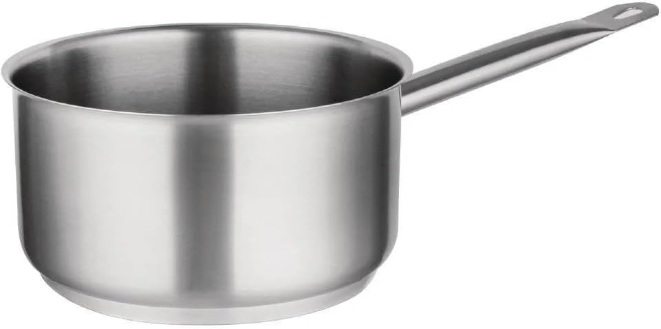 Vogue Stainless Steel Saucepan 100X200mm Cookware Casserole Cool Grip Handle