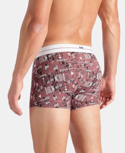 Image of Jockey NY02 Men Super Combed Cotton Elastane Stretch Printed Trunk with Ultrasoft Waistband (Prints May Vary)