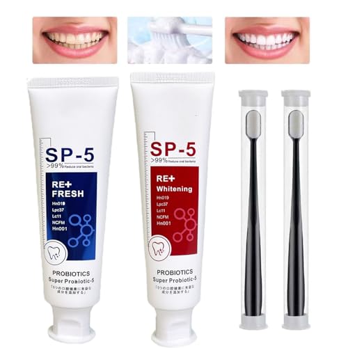 SP-5 Toothpaste, we2c Whitening Toothpaste, SP-5 Ultra Whitening Probiotic Toothpaste, Whitening Toothpaste SP 5, Whitening Toothpaste Teeth SP-5 (RED+Blue)