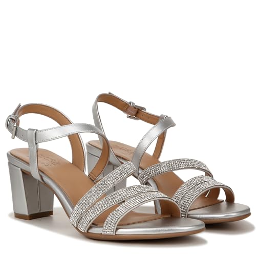 Naturalizer Women's Bridget4 Heeled Sandal, Silver Crystal, 8.5 Wide by Naturalizer - Image 7