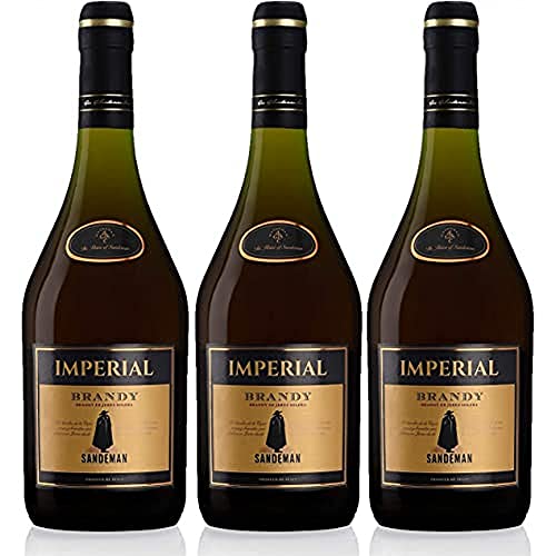 Sandeman Imperial Brandy - 3 Paquetes de 3 x 700 ml - Total: 2100 ml