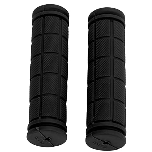 SUPYINI 1 par de puños antideslizantes de goma para bicicleta de montaña, bicicleta de carretera, bicicleta (negro)