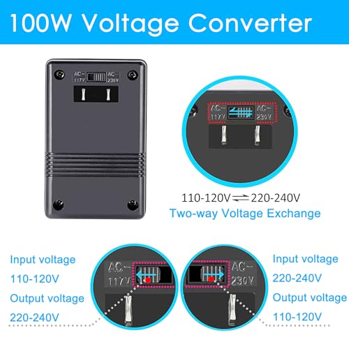 Lljgkot 110V To 220V Step Up & Down Power Voltage Converter Watt Transformer For Travel thumb #2