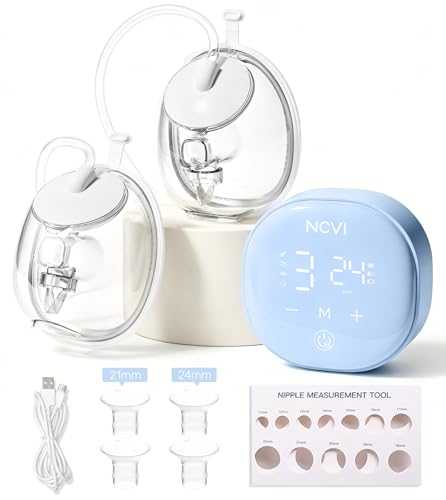 NCVI Wearable Breast Pump, 2 in 1 Hands-Free Breast Pump with 4 Modes 9...