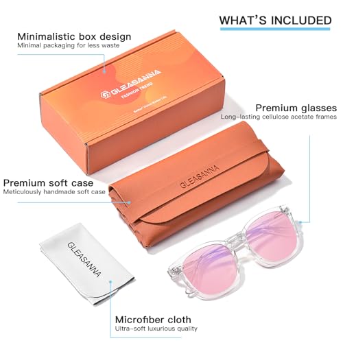 Image of Blue Light Glasses for Woman, AR Coating, Sleep Computer Gaming Glasses, Anti Eyestrain and UV Glare Protection
