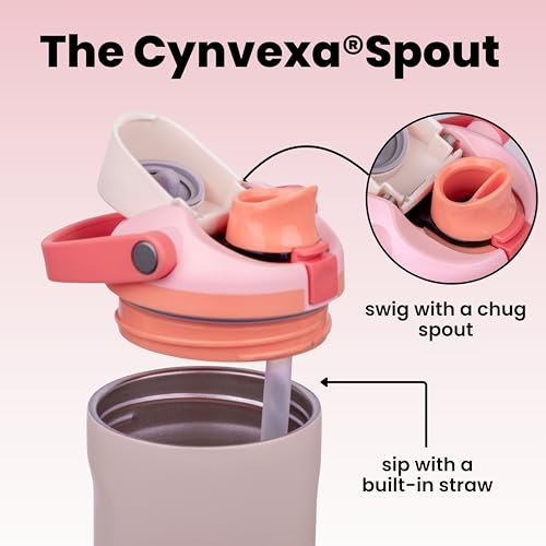 Image of CYNVEXA Tumbler with lid and Straw 900ML Cup Stainless Steel Vacuum Insulated Tumbler for Water, Iced Tea or Coffee Office Gym Travelling (Sparkling Sherbet)