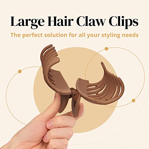 Large Claw Clips & Hair Clips for Thick Hair - Non Slip Hair Clips for Thin Hair - Easy to Use Hair Claws for Women - Applicable for Women - Large Hair Clips & Hair Claws for Easy Styling