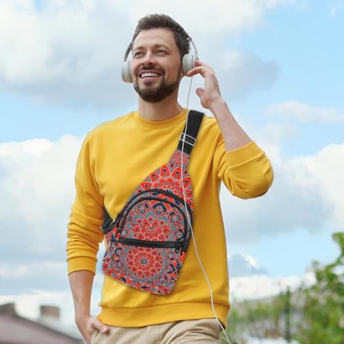 Sac banane psychédélique rose compact avec fermeture éclair solide - 6
