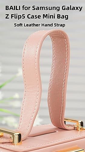 BAILI Mini bolsa para Samsung Galaxy Z Flip5, bolsa de uso duplo com estampa de diamante PU de luxo