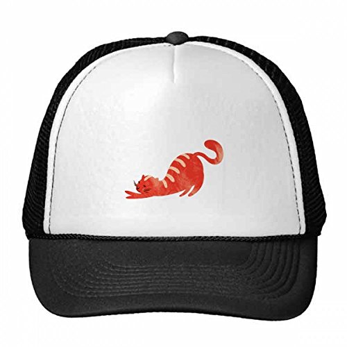 Chapeau de maille de nylon extensible réglable avec motif mignon animal de compagnie