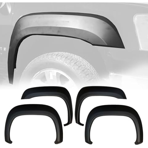 Monkey Autosports 2007-2013 GMC Sierra OE/Factory design Fender Flares | 4 Piece Set | Front Right, Front Left, Rear Right, Rear Left | Fits 2007-2013 GMC SIERRA (EXCLUDES Dually Models) Cover