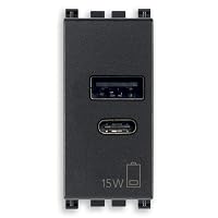 Vimar 19292.AC.15 Arké Alimentatore USB 15 W 3 A 5 V per dispositivi elettronici