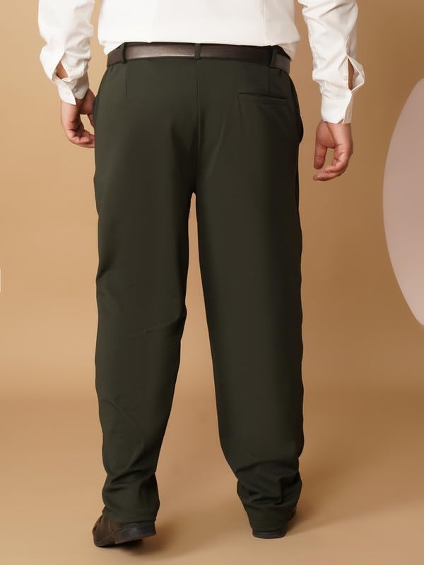 Image of OOMPH! Luxury Lycra Stretchable Formal Pants for Men | Stylish Slim Fit Men's Wear Trousers for Office or Party | Mens Fashion Dress Trouser Pant