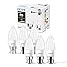 Price comparison product image LVWIT B22 LED Candle Bayonet Bulbs,4.5W B22 Bayonet Candle Bulbs, 40W Bulb Equivalent,6500K Cool White Bayonet Candle Cap, 470Lm, 200 Degree Beam Angle,220-240V,Non-Dimmable (Pack of 6)