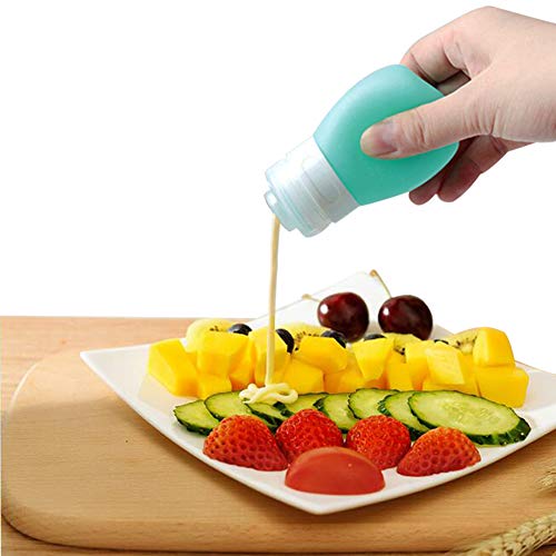 Yinggg Squeeze Portable Salad Dressing Container To Go Bottles Sauce Leakproof Condiment Storage Bottle, Dressing To Go For Lunch Set Of 6 (Mixed Type 1) #TOP3