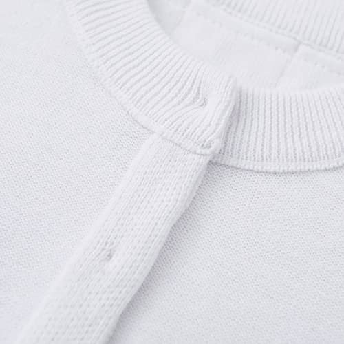 Girls Cardigan School Uniform Sweater Crew Neck Long Sleeve Button Cotton Sweaters White1,16Years #TOP5