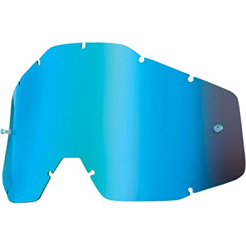 100% Replacement Lens for Racecraft/Accuri Goggles Mirror Blue 51002-002-02