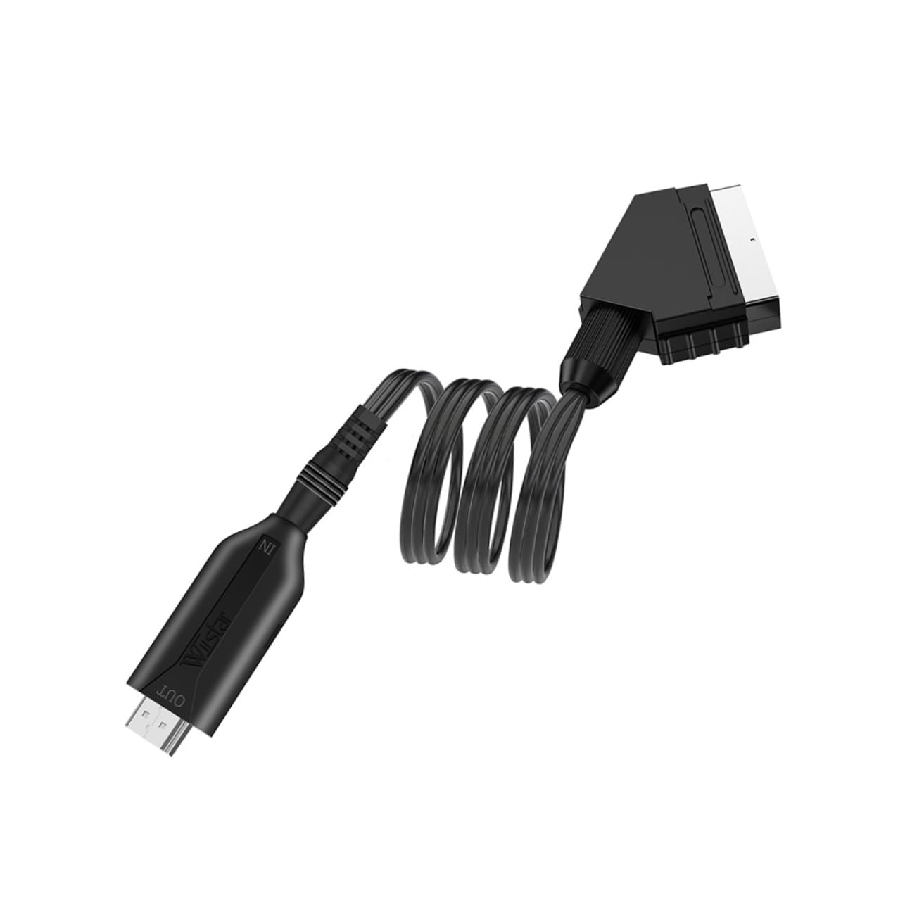 Mikikit 4 Sztuki Adaptera Scart do Wideo Audio Wideo Kompatybilny z 1080p Łatwy w Podłączeniu Przenośna Konstrukcja