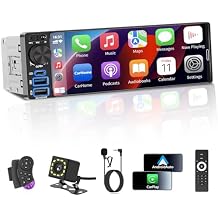 REAKOSOUND Single Din Car Stereo - Upgrade Your Old Car, 6.5" with Wireless Apple CarPlay & Android Auto, Car Radio with Bluetooth, Backup Camera Ready, FM/USB/SWC/MIC