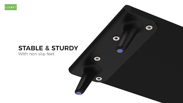 loukin Soporte Elevador para Monitor para Escritorio, 22.4" x 8.3" Soporte Grande para Computadora, Laptop, PC, Impresora, Estante Robusto con Base Antideslizante, Oficina en Casa (Negro) miniatura 7