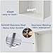 Neohomee 24x12 White Wall Niche with LED Light Strip, Waterproof Shower Cabinet, Stainless Steel Bathroom Shelf, No Tile Recessed Storage Organizer