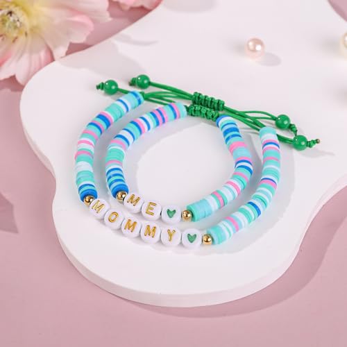 Image of First Day of School Gift Kindergarten Prek Bracelet Mommy and Me Bracelets Back to School Gifts Adjustable Cross Bracelets for Kids Girls Boys Jewelry Gift