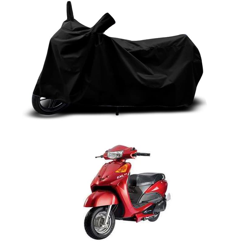 Image of 100% Scratchproof /UV-Rays /Heat Protection /Birds Dropping /Water Resistant /Dust Proof /Waterproof /Full Bike Scooty Two Wheeler Body Cover Compatible for Indus Yo EXL All Varients[Black]
