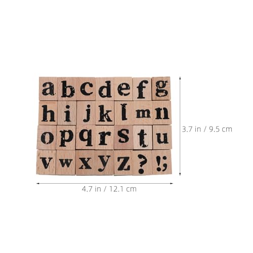 HORIALENCE Zestaw stempli alfabetycznych 2 pudełka do rękodzieła, niezbędny zestaw stempli gumowych do gliny, kartek DIY i scrapbookingu, jasnobrązowy