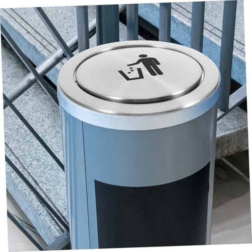 HYTROVE Edelstahl MüLl Klappen Deckel Abfall-rutschen Deckel Eingebaute Arbeitsplatten Mülleimer Mülldeckel Gleichgewicht Klappe Edelstahl Swing Mülleimer Docke Silber