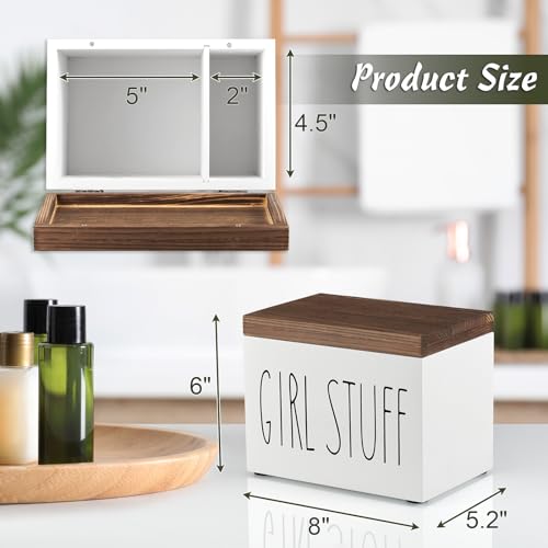 DRASTAR-Tampon-Holder-for-Bathroom-Feminine-Product-Organizer-Pad-Organize-Case-with-hinged-lid-Shark-Week-Tampon-Storage-Lady-Stuff-Box-for-Bathroom-Accessories DRASTAR Tampon Holder for Bathroom Feminine Product Organizer Pad Organize Case with hinged lid Shark Week Tampon Storage Lady Stuff Box for Bathroom Accessories