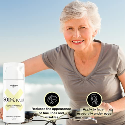 Supplement Spot Bundle: Sod Superoxide Dismutase Facial Cream And Healthy Skin Anti-Aging Supplement #TOP6