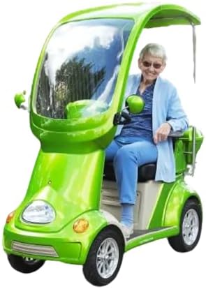 Game-Changer Alert-4-Wheel Electric Golf Cart Scooter with Canopy Elegance