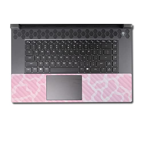 Image of MightySkins Carbon Fiber Skin Compatible with Alienware M17 R5 (2022) Full Wrap Kit - Pink Giraffe | Protective, Durable Textured Carbon Fiber Finish | Easy to Apply & Change Styles | Made in The USA