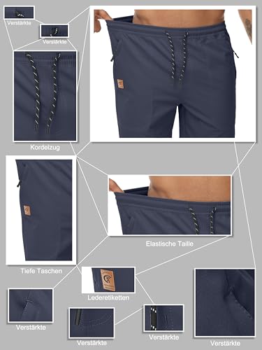Short d'été homme anti-perte d'objets en sergé solide - 4