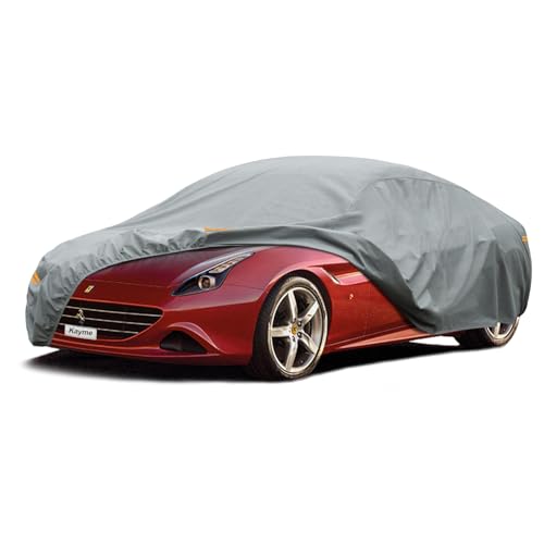 Image of Kayme Heavy Duty Car Cover Custom Fit Ferrari California (2014-2017) Waterproof All Weather for Automobiles, Full Exterior Covers Sun Rain UV Protection.（Deliver About 3-10 Days）