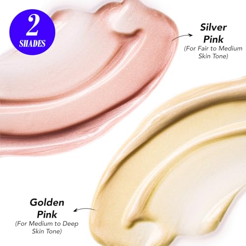 Image of Blue Heaven Prime & Shine Flawless Illuminating Primer + Strobe Cream | Primer + Highlighter + Moisturiser |Infused with Vitamin C and Niacinamide for naturally glowing skin, Golden Pink, 25g