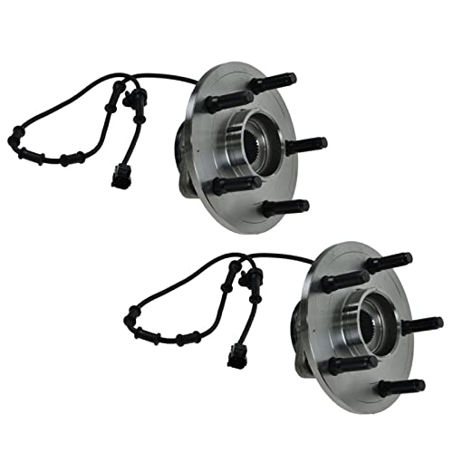 Image of TRQ 2 Piece Front Wheel Bearing & Hub Assembly Set Compatible with 2002-2005 Dodge Ram 1500