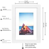Scholar Tree Białe ramki na zdjęcia A5 / 21 x 14,8 cm, zestaw 4 szt., drewniane ramki do zdjęć wolnostojące i montowane na ścianie