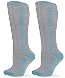 Wrangler Women's Long Live Cowgirls Boot Socks 2 Pair Pack, Teal, Medium