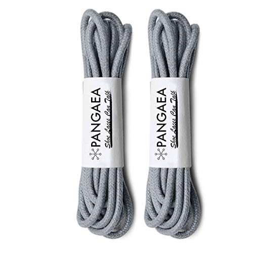 Image of [4 Laces] 2-Pair Pack Waxed Round Oxford Shoe Laces for Dress Shoes Chukka 3 /32Inch Thin