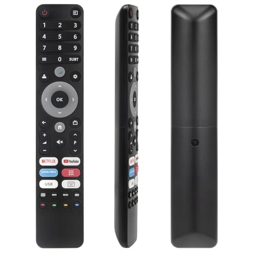 YiBiChin Nuevo Mando a Distancia de Voz de Repuesto Compatible con Ok OTV 43AU-5022C 43AU-5023C 50AU-5023C 32GH-5023C 40GF-5023C OTV Smart LED HDTV Android TV con Función de Voz