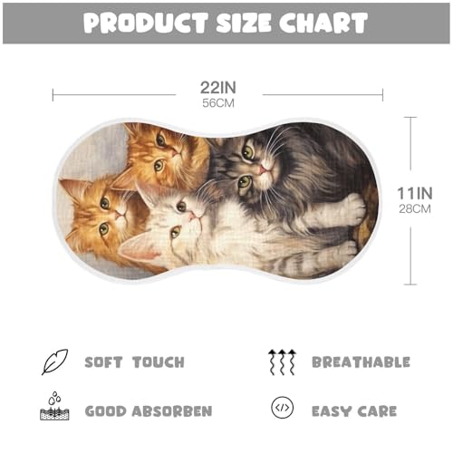 1 Pack Cats Muslin Burp Cloths Cotton Absorbent Baby Burping Rags for Boys Girls Soft Newborn Burp Bibs, 22 x 11 Inch4