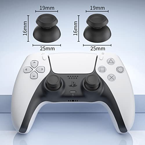 Image of Aukuoy Replacement Thumbsticks for PS5 Controller, Analog Joysticks Grip Replacement Parts with Repair Kit for PlayStation 5 Dualsense Controller, Black