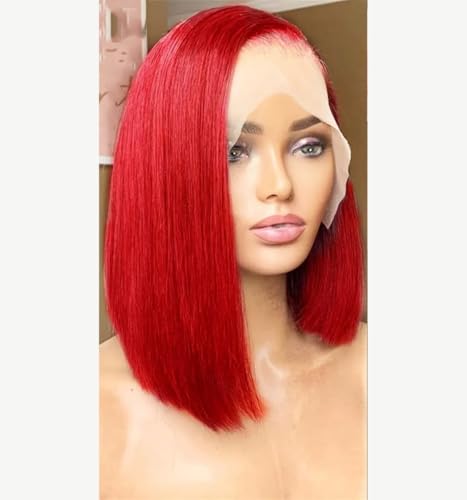 Perruque bob corta bouclée cheveux humains 12 pouces deep water wave lace front pour femme 1351