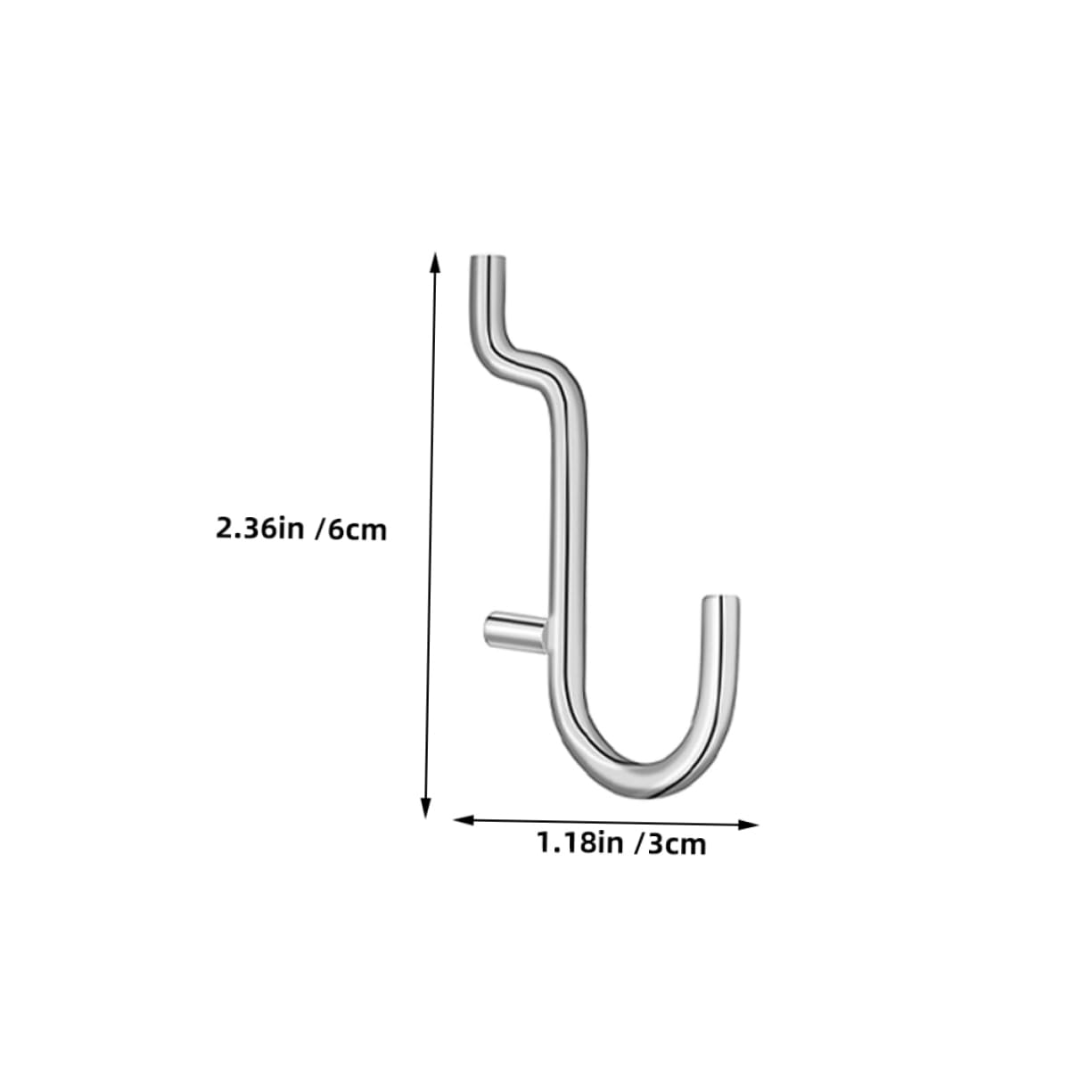 SOLUSTRE j Hooks 10 Pack Locking Hooks for Tool Organization Heavy Duty Stainless Steel Easy Install for Workshop Garage Kitchen