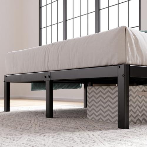 Zinus Yelena 35.6CM Classic Metal Platform Bed Frame with Steel Slat Support, 140 x 200 x 35.6 cm