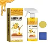 Spray for pavimenti con cera d'api antigraffio, lucidante con cera d'api, cera for legno premium for tavoli e sedie, spray for legno portatile for la casa, kit lucidante for mobili(1 Set)