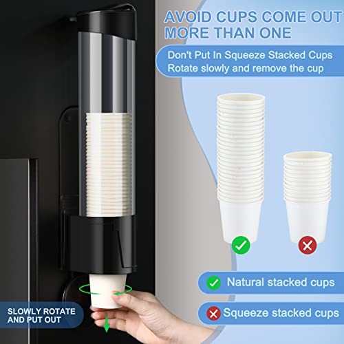 2 Pieces Cup Dispenser Pull Type Automatic Remover Cup Holder Fit 5 Oz To 7Oz Plastic Water Machine Cup Holder Wall Mount Bathroom Paper Cup Holder Dispenser For Home Office Hospital #TOP4