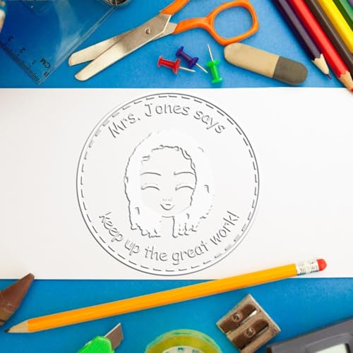 Custom Teacher Encouragement Embosser and Teaching Stamp - Ideal for Art Teachers, Art History Books - Unique, Personalized, Hybrid Embossing Tool