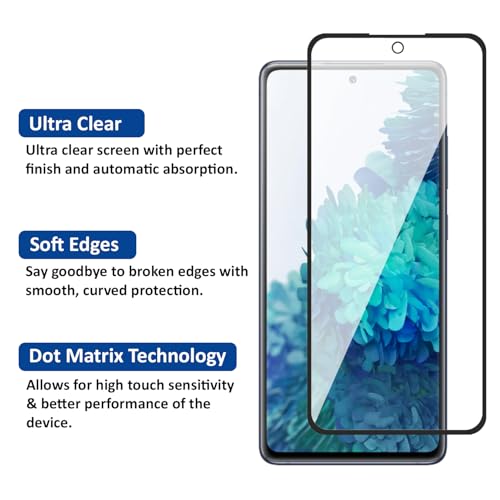 Image of AIBEX Tempered Glass for Samsung S20FE 5G / Samsung A51 / Samsung M31S| 9H Hardness | Anti-Glare & Anti-Fingerprint | Water Resistant | Edge-to-Edge Full Screen Protector | Bubble-Free Installation